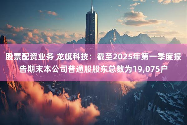 股票配资业务 龙旗科技：截至2025年第一季度报告期末本公司普通股股东总数为19,075户